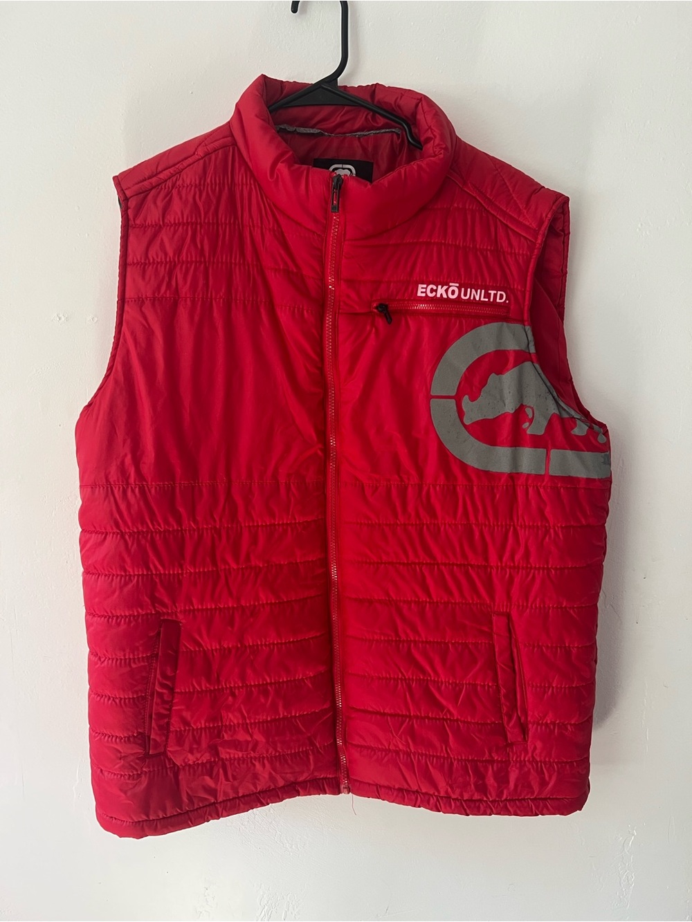 Vintage Y2K Ecko Unlimited Red Puffer Vest
